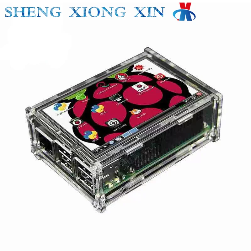 5 Pz/Lotto Raspberry Pi 2A Generazione 3A 3.5 "Lcd Touch Screen Custodia In Acrilico Addensato Fissa