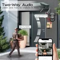 Caméra IP solaire WiFi extérieure 12MP Triple objectif Vidéo CCTV Surveillance Vision nocturne Détection humaine sans fil Caméras V380 Pro 4