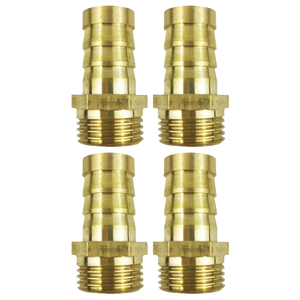 

Easy and Convenient Installation Hose Fitting Adapter 4PCS Brass NPT Male to 3/4 Barb Long lasting Performance