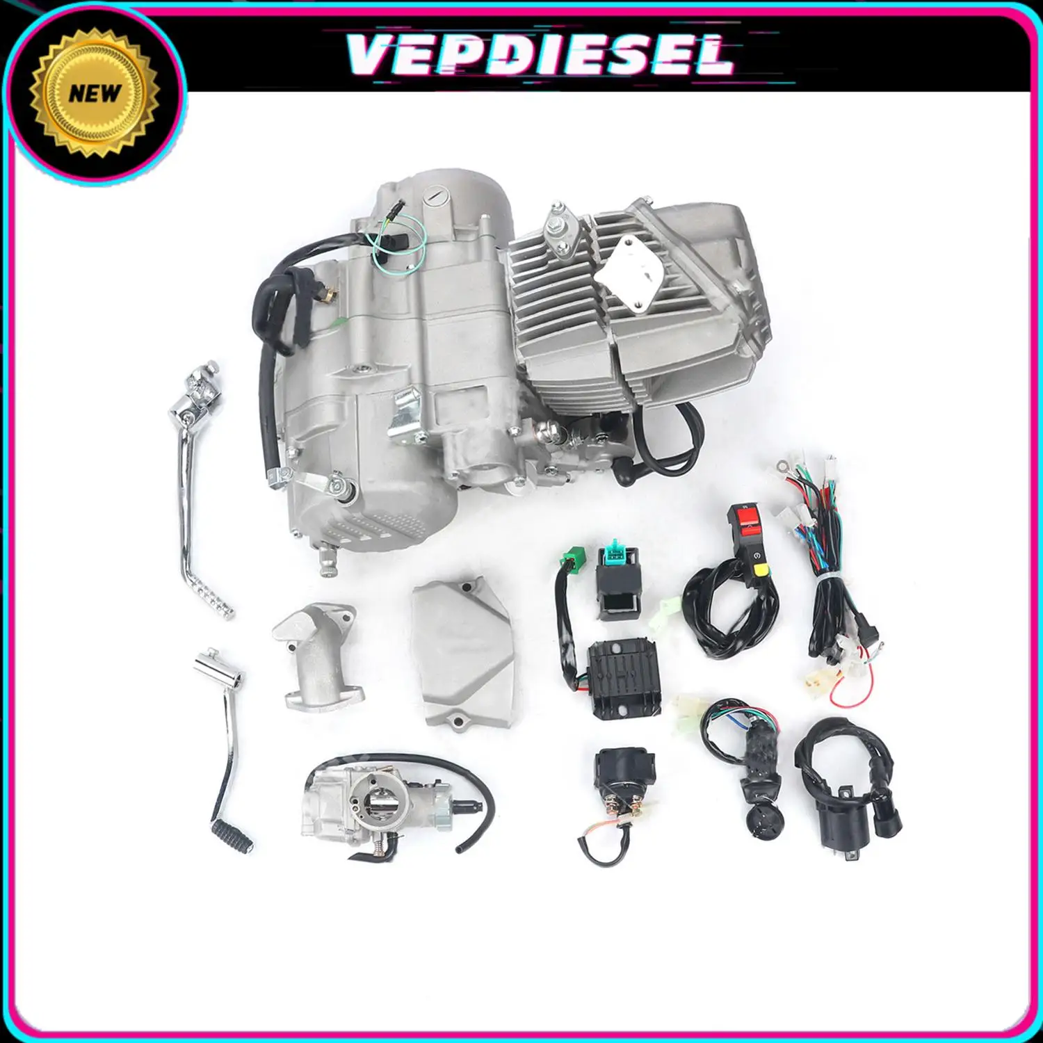 Одноциліндровий 4-тактний двигун ZS212 11:1 для компонентів двигуна мотоцикла Zongshen Daytona Anima 190 ZS190 YX150 ZS155