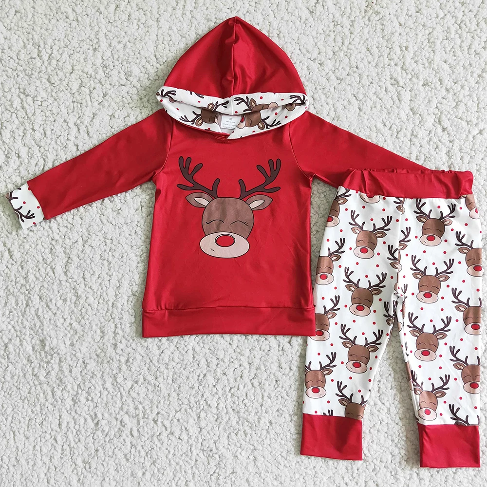 

Boutique Kids Designer Clothes Boys Hoodie Set Christmas Cute Baby Boy Clothes Long Sleeve Pants Outfits Fashion Boys Clothing