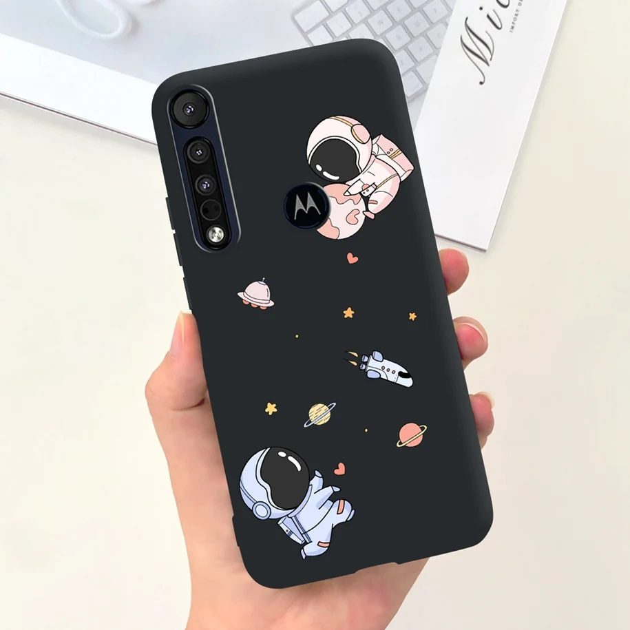 Floral Marble Design Silicone Protective Case - Black