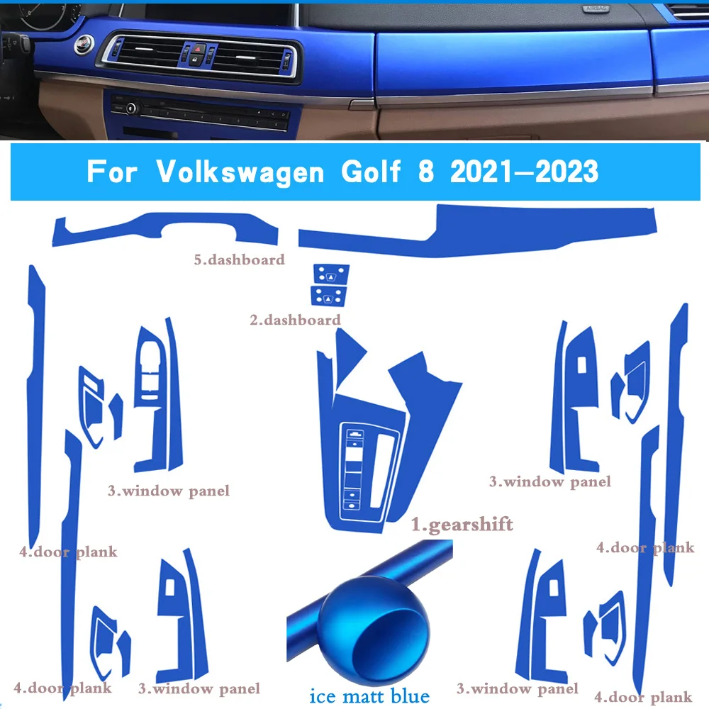 Kohlefaser Fenster-Schalter Rahmen Für VW Golf 8 MK8 2020-2021 - Innenraum Upgrade