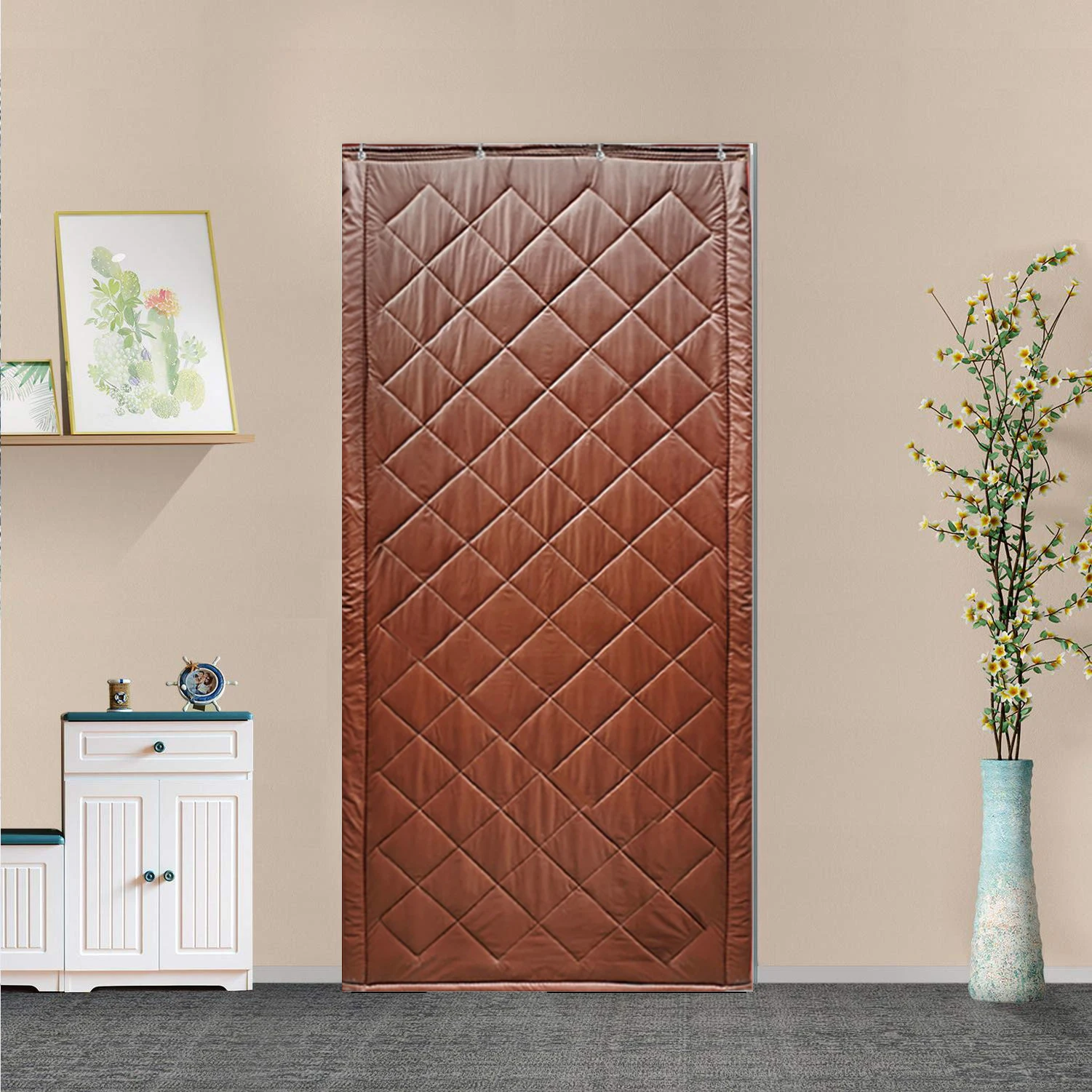 

Из искусственной кожи утолщенная дверная занавеска, цельная ветрозащитная, водонепроницаемая и изолированная дверная занавеска