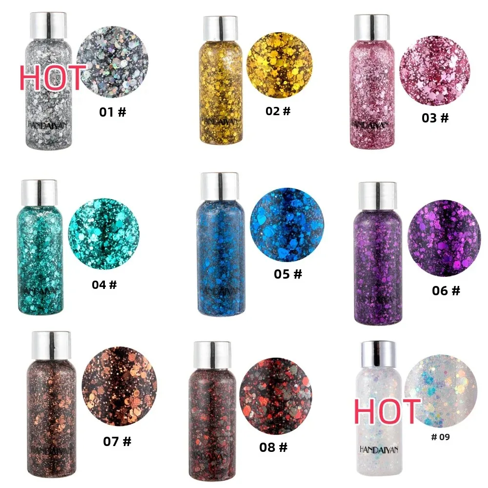 Multifunctional High Shine Body Face Glitter Gel Waterproof For Party Nail Hair Art Sparkling Sequins Festival Makeup