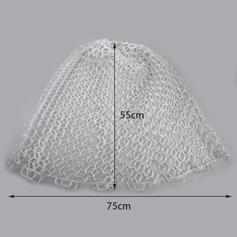 Fishing Accessories 32/40/55cm Fly Fishing Net Transparent Rubber