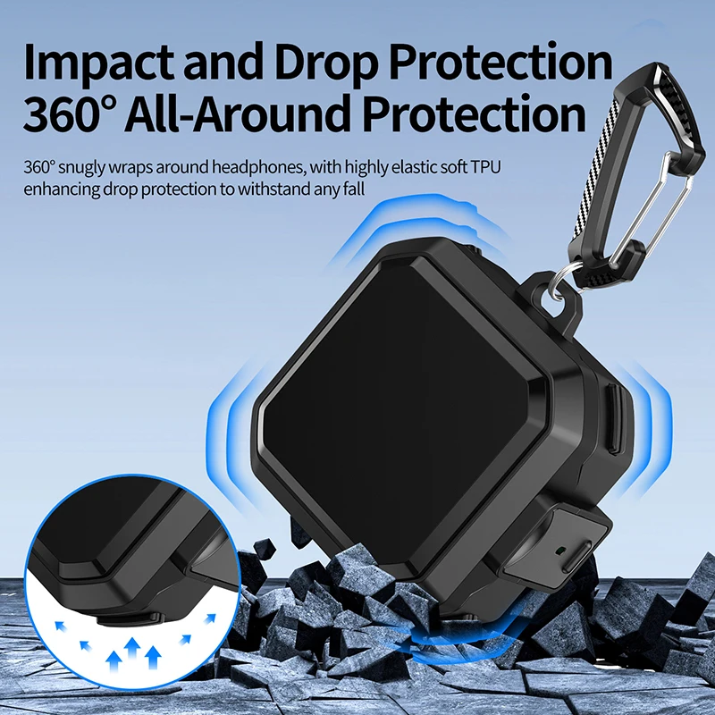 Shockproof Earphone Protection Case with Safety Lock and Full Cover Design