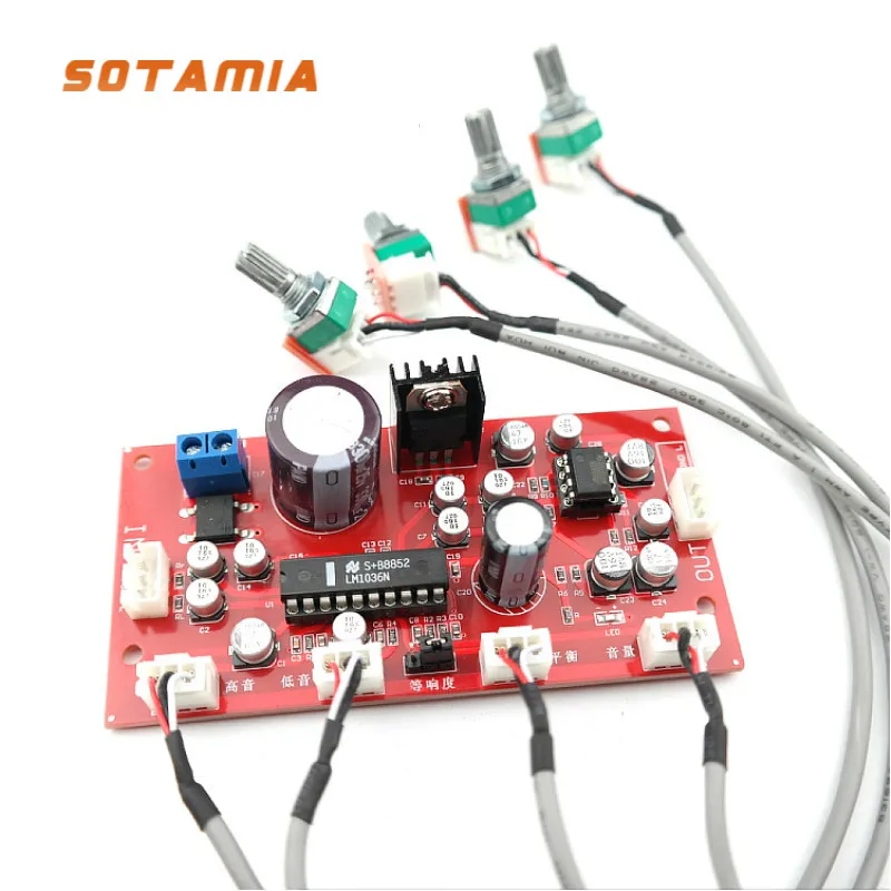 

SOTAMIA LM1036 Tone Preamp Audio Board Treble Balance Volume Control Adjustment NE5532 OP AMP Preamplifier DIY Power Amplifier