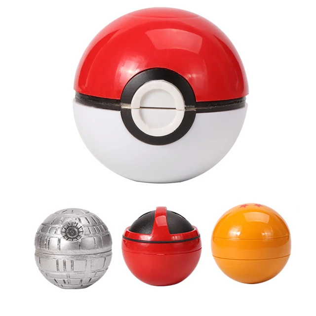 4 Types Cartoon Gold Smoke Metal Poke Ball Grinder 3 Layers Manual Tobacco Herb Zinc Alloy Mill Spice Crusher Smoking Accessorie
