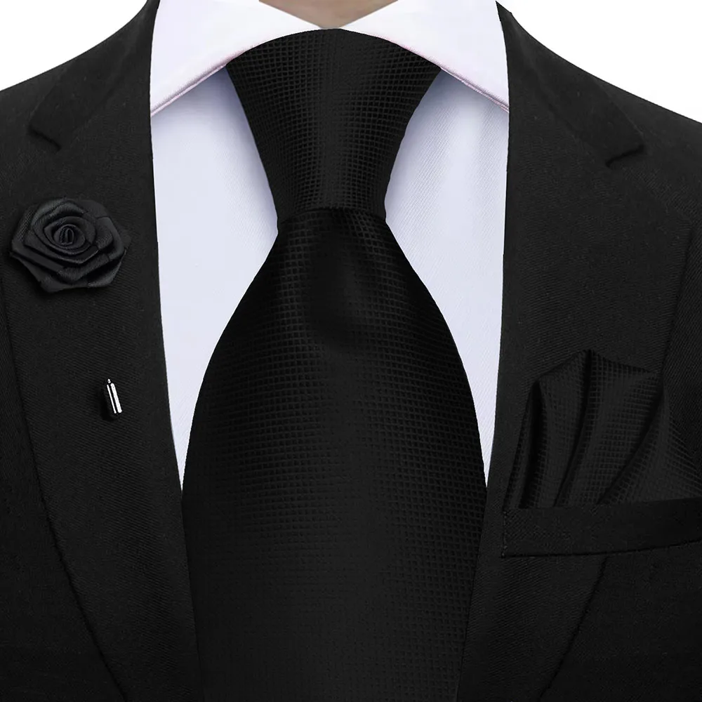 Elegant Peacock Blue Plaid Men's Accessory Set - Tie & Pocket Square Collection