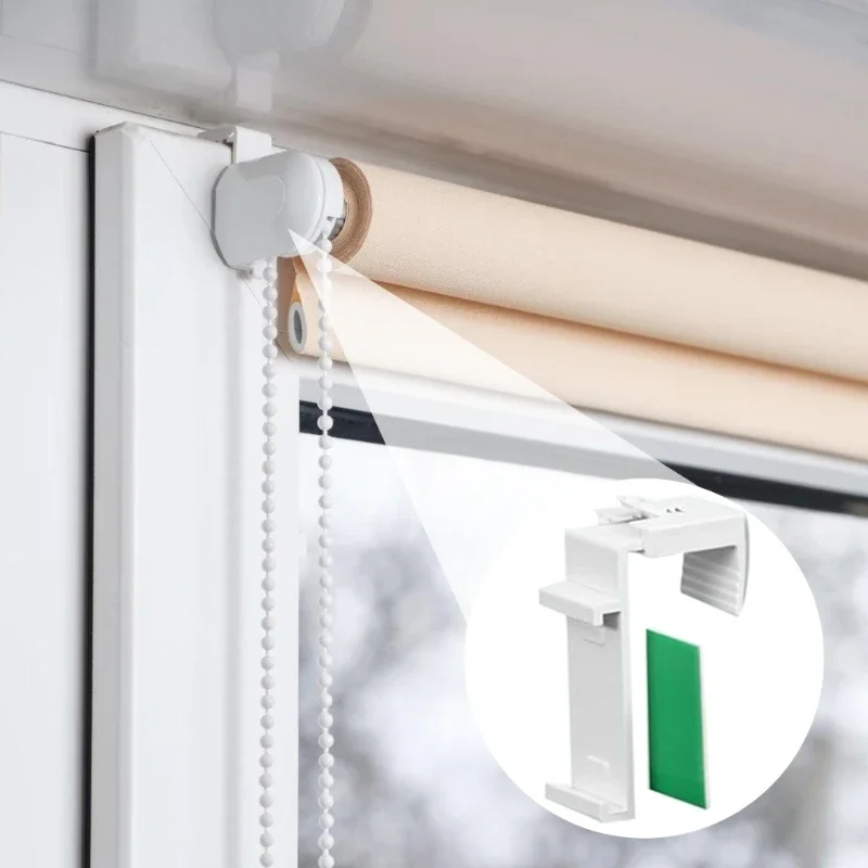 20/60Pcs Roller Blind Adjustable Brackets Replacement Accessories Roller Curtain Holder Repair Parts Window Shade Clamp