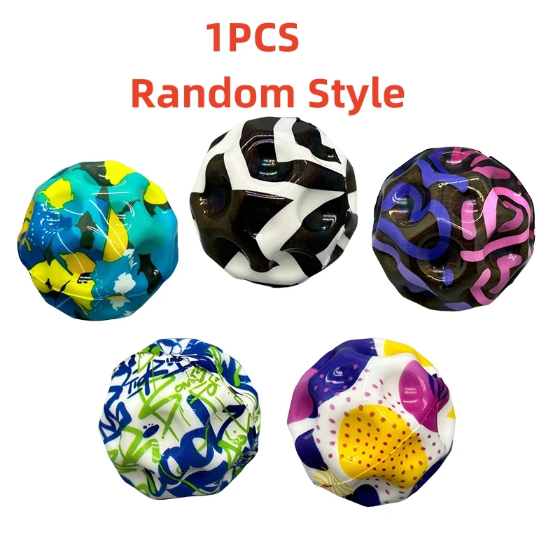 Super Elastic Ball Interesting Outdoor Toys For Children Moon Shape Porous Bouncy Ball Kids Indoor And Outdoor Stress Receiver 6