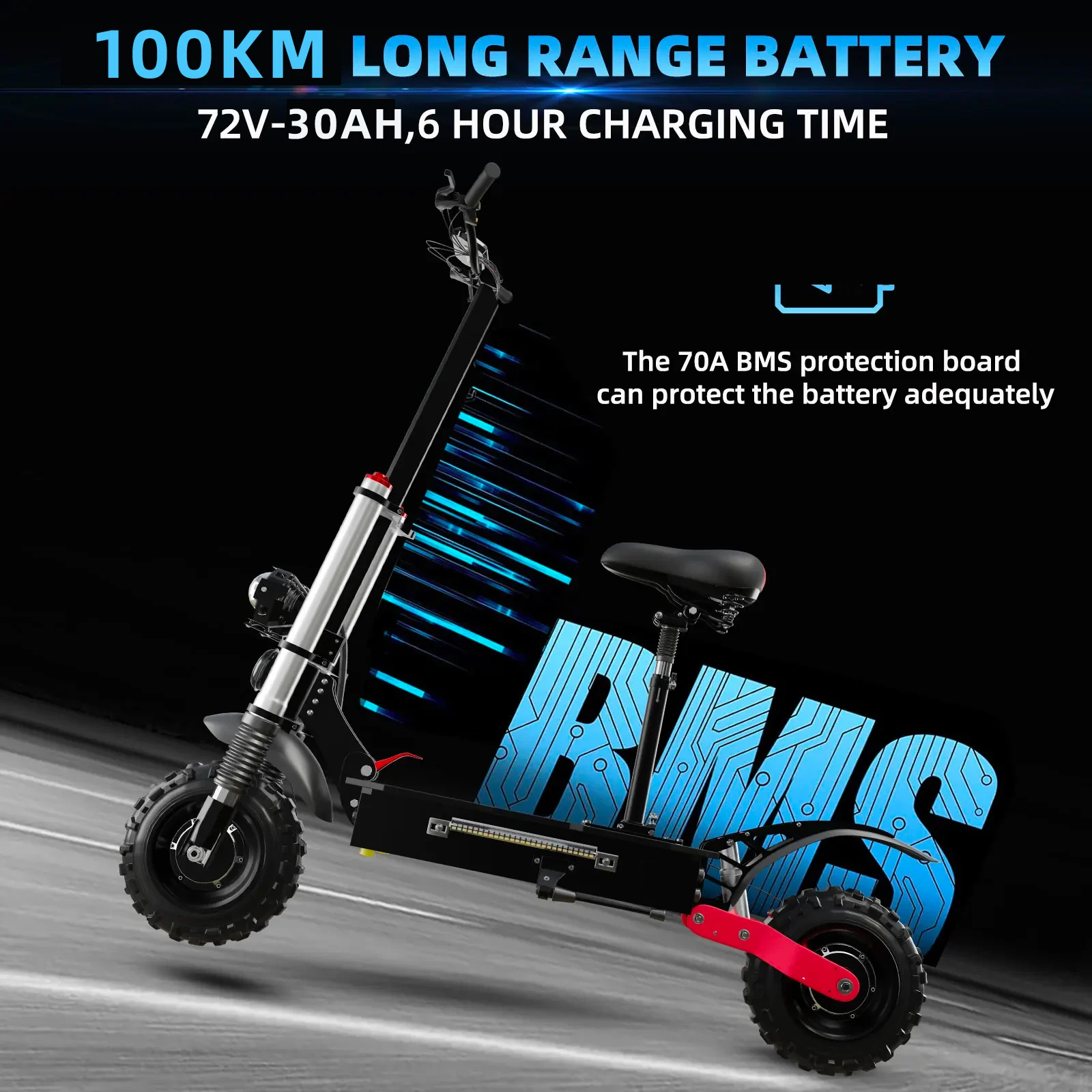 Electric Scooter 60-85KM/H Electric Scooter 1000-6000W Dual Motor Electric Scooters Adults Foldable E Scooter 100KM Long Range Scooters