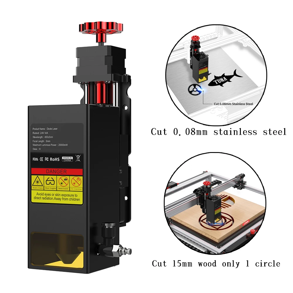 

TWOTREES TS2 TTC450 Laser Engraving Machine 20W Laser Module For Laser Engraver Wood Leather Acrylic Density Board Cutting Tools