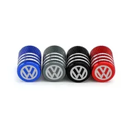 4PCS Car Wheel Tire Valve Caps Tyre Rim Stem Covers for Volkswagen Rline Golf GTI Bora Passat Jetta Beetle Tiguan Scirocco MK6 4