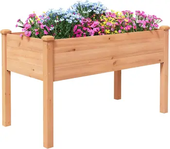 Elevated Wooden Garden Planter Box 1