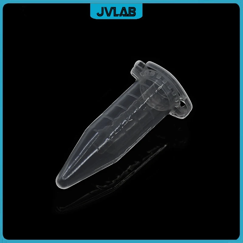 Microtubes Centrifuge Tube 5ml Laboratory Plastic EP Centrifugal Tube Conical Bottom Snap-cap Clear Diam.16.5mm H 60mm 50 Tubes