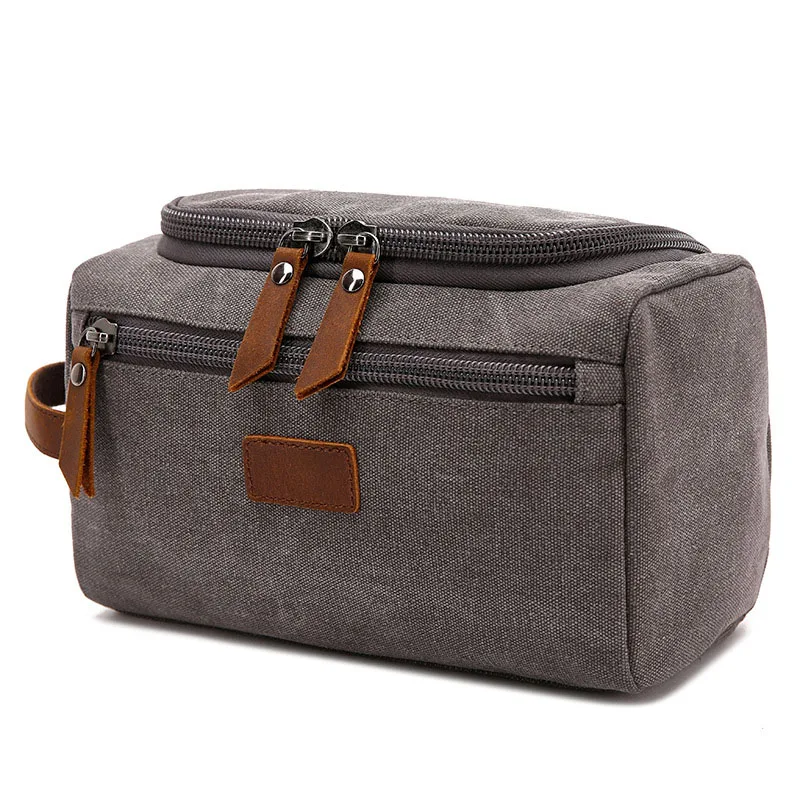 

Canvas Classical Cosmetic Bag Travel Essentials Organizer Case Men Shaving Toiletry Wash Bag Women's Makeup Tote Storage Pouch