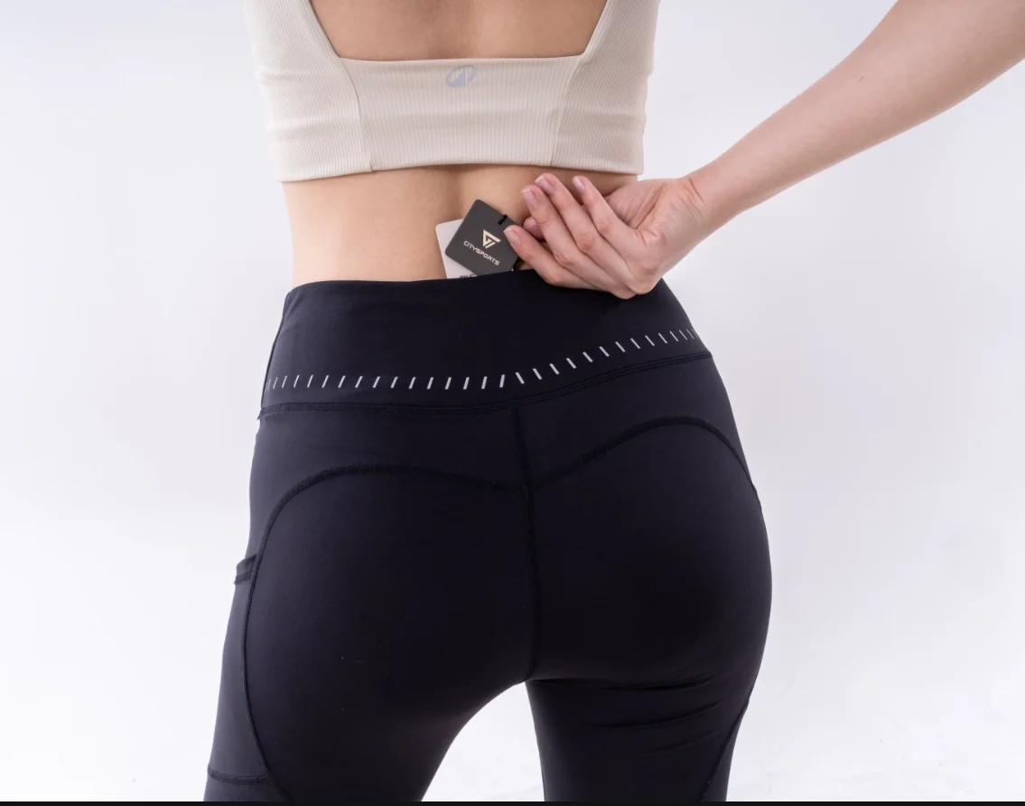 CITYSPORTS PRO Yoga-Leggings, Sport Leggings Damen,Yogahose Damen, Gym-Leggings für Damen, Leggings mit Taschen, weiche, elastische, blickdichte Bauchkontroll-Leggings – Detail 6