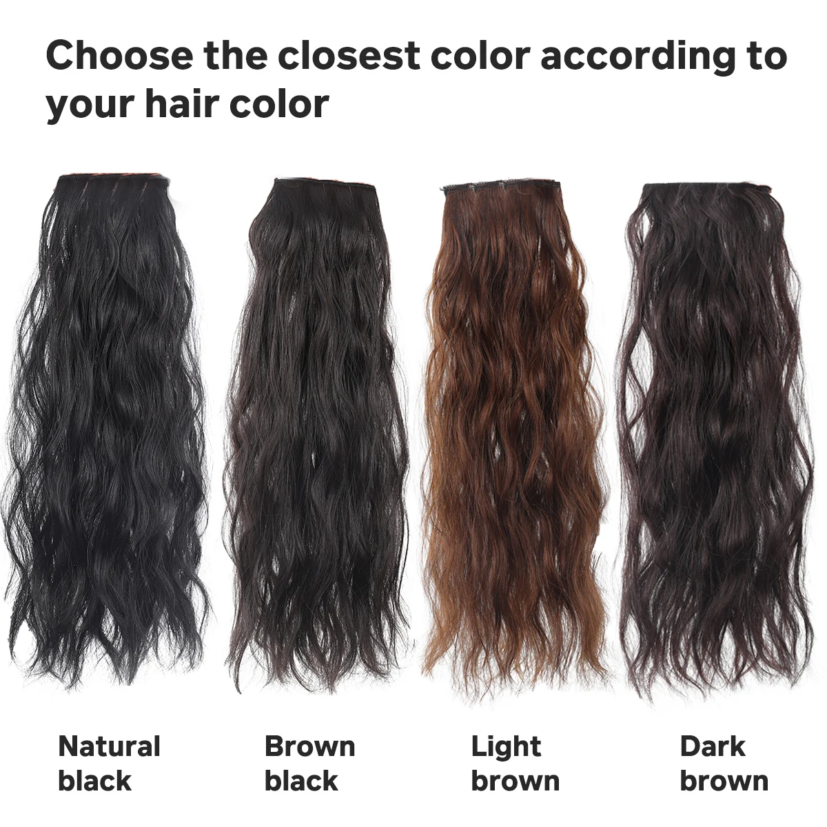 Synthetic head wavy hair extension piece wig women's short curly clip hair heat-resistant hair piece to increase hair volume