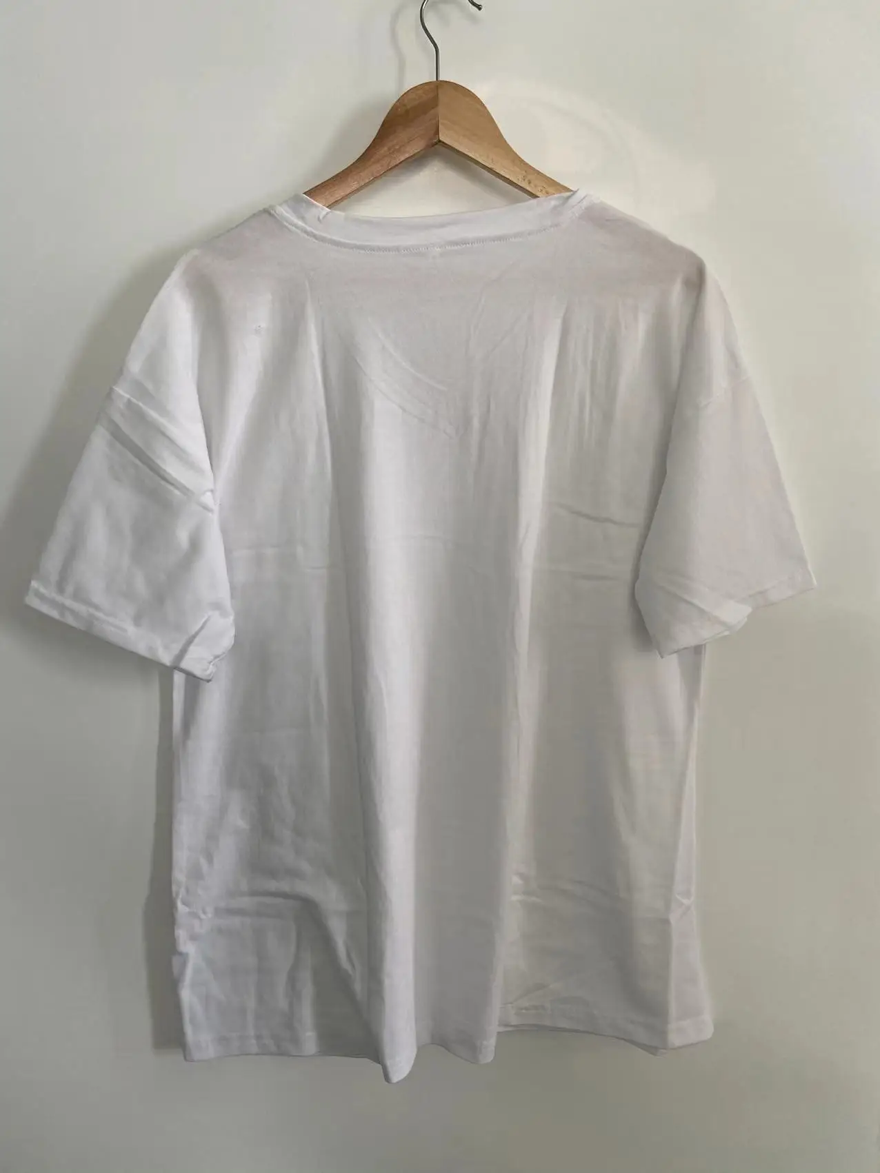 Women's Short Sleeve T Shirt - Cotton Broadcloth Polyester Fabric Top, Loose Fit Tee