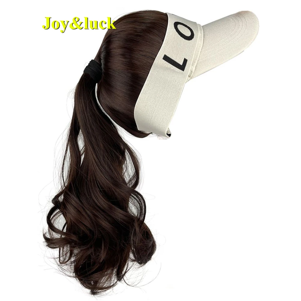Synthetic Natural Wavy Brown Women Hat Wig Short White Baseball Cap Girls  Fashion Wigs Hairstyle - Hat Wigs & Extensions - AliExpress
