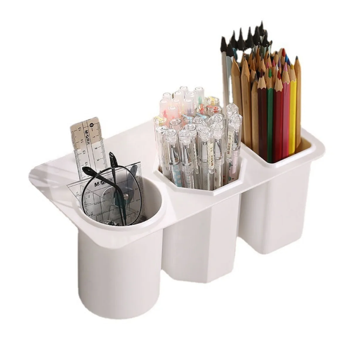 Table side storage tube large capacity multifunctional wall mounted four bedroom storage box cosmetics and stationery