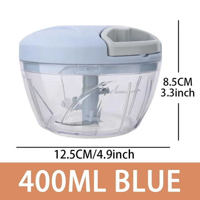 500/900ML Portable Garlic Chopper Manual Meat Mincer Crusher Vegetable