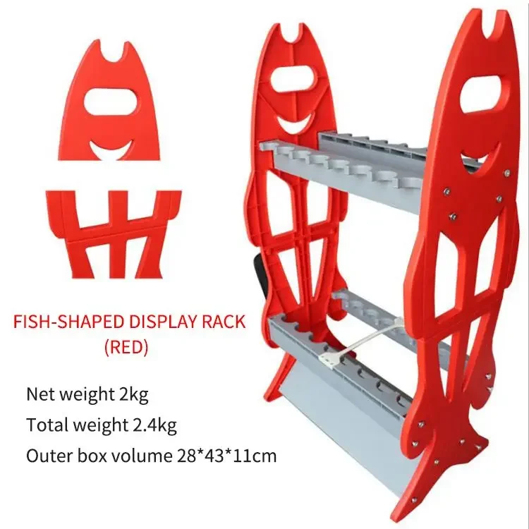 Hot Sale Portable ABS Plastic Fishing Rod Display Rack Holder Designed Rod Stand Various Types Of Rods Support