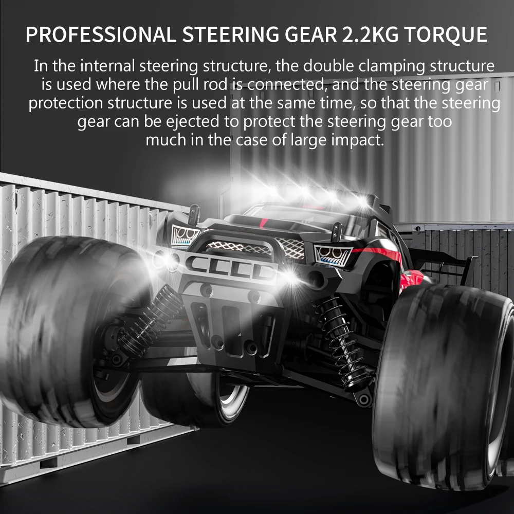 KF15 1:16 RC Car 2.4G Remote Control Desert Track 4WD Off-Road Electric High Speed Drift Racing Car Toys VS MJX16208 3