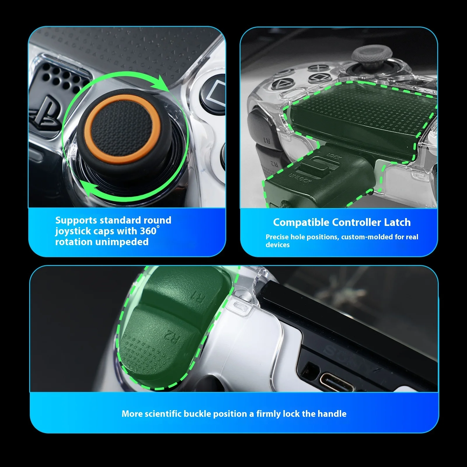 Crystal Hard Protective Case for DualSense Edge Elite Gaming Controller