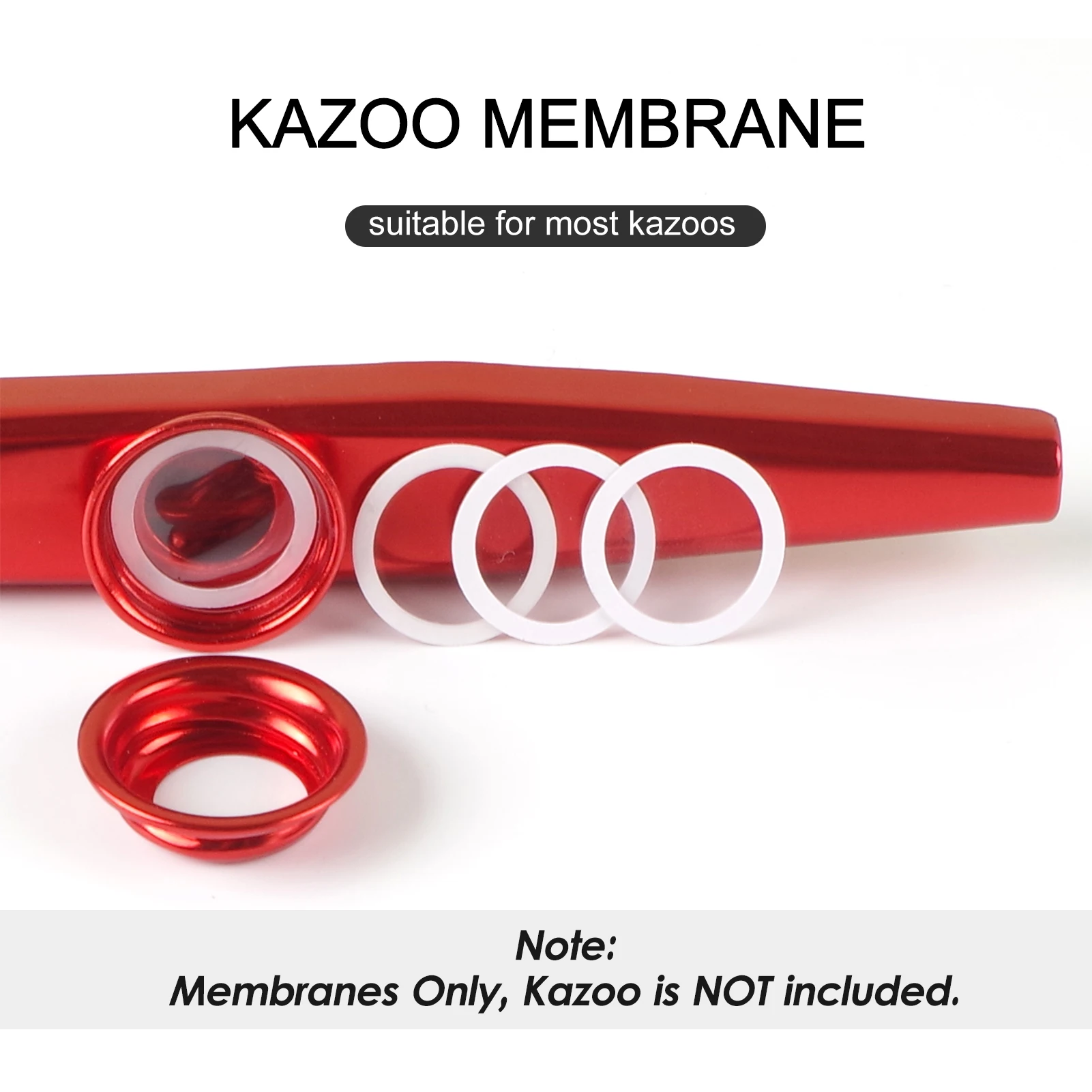 Kazoo Diaphragms Flute Diaphragms Kazoo Membrane Plastic Musical Instruments Accessories for Flute Instruments 30pcs flute maintenance tools flute pads music learning tools