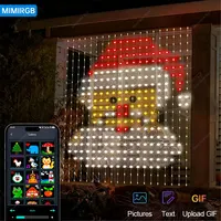 Smart LED RGB Curtain Lights USB App Control String  Music Sync DIY Pattern and Text Programmable Fairy Lights for Christmas