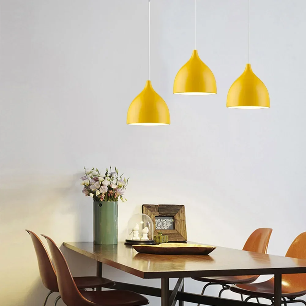 

Modern Pendant light European Ceiling Lamp Suspensions luminaires E27 macaron chandeliers, for bars, restaurants, cafes