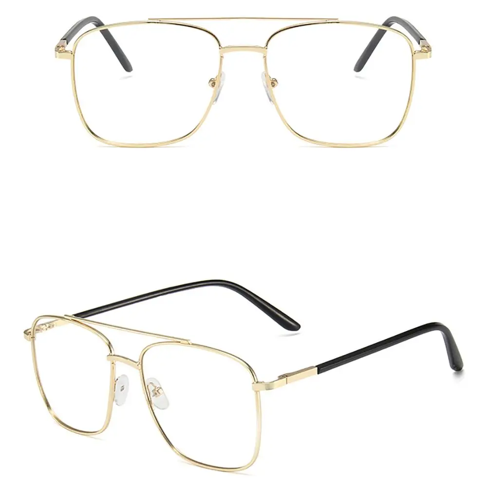 Männer Glas klare Linsen Computer optische Metallrahmen Brille Brillen blockierende Brille – Detail 9