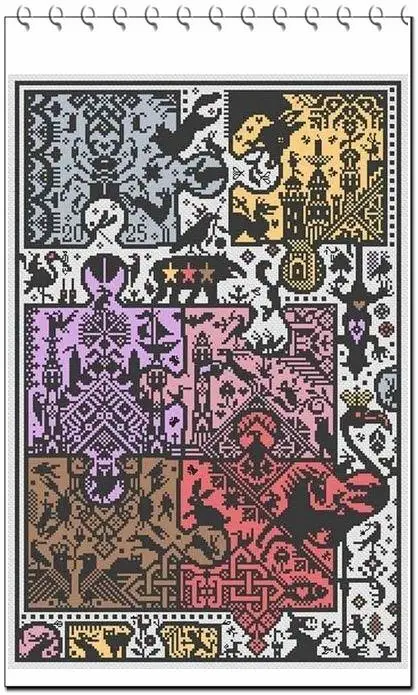 Yixiao-gezähltes Kreuzstich-Kit, Kreuz stich, Rs-Baumwolle mit Kreuz stich, dunkle Nacht, Tier-Totem, Glühen, 41-56