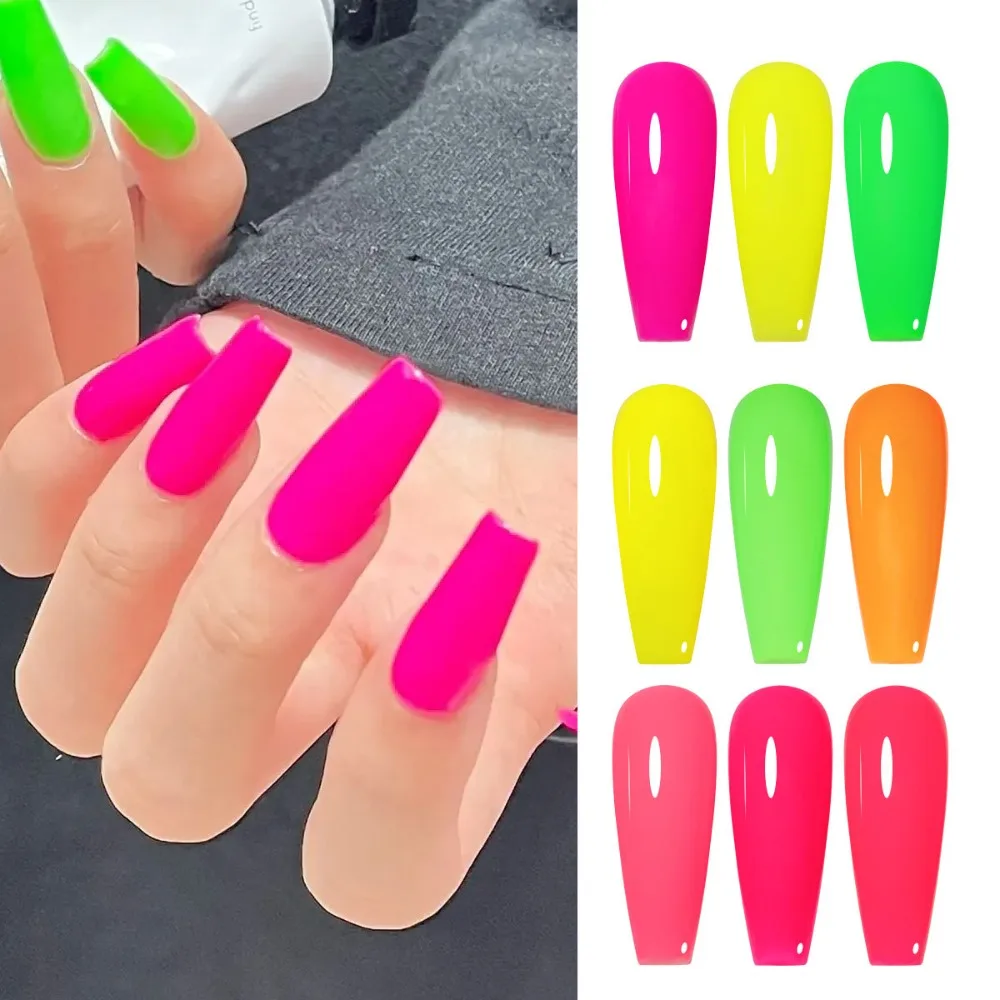 

XEIJAYI Fluorescence Nail Polish 9 Colors Color Wave Gel Semi Permanent Uv Varnish Nail Stylist Supplies Varnish Complete Lot