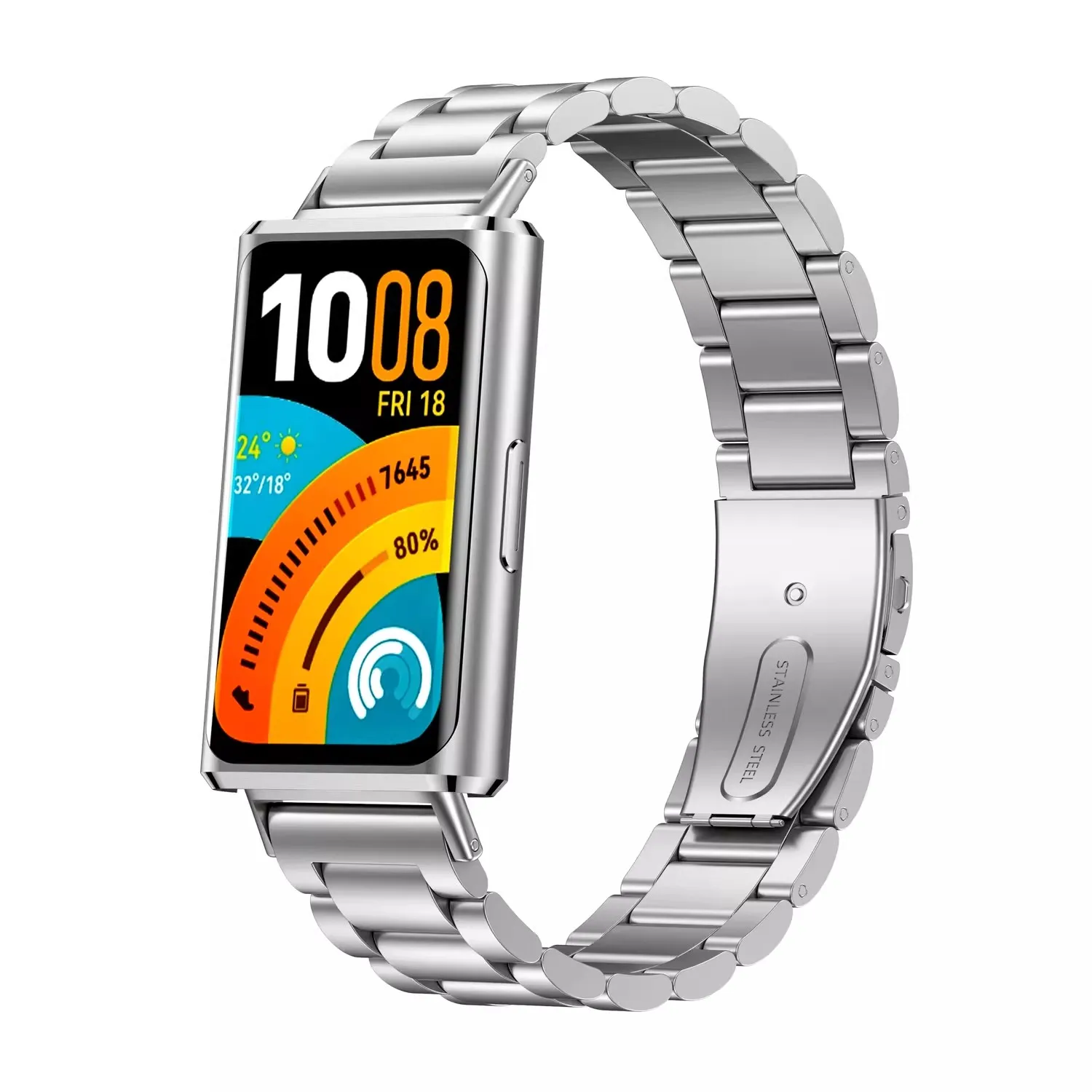 Premium Stainless Steel Watch Strap - Elegant Metal Bracelet Wristband Accessories