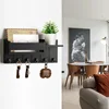 Decorative Key Rack and Mail Organizer with 6 Key Hooks Rustic Wood Key Holder Wall Mounted with Shelf for Living Room Enterway 2