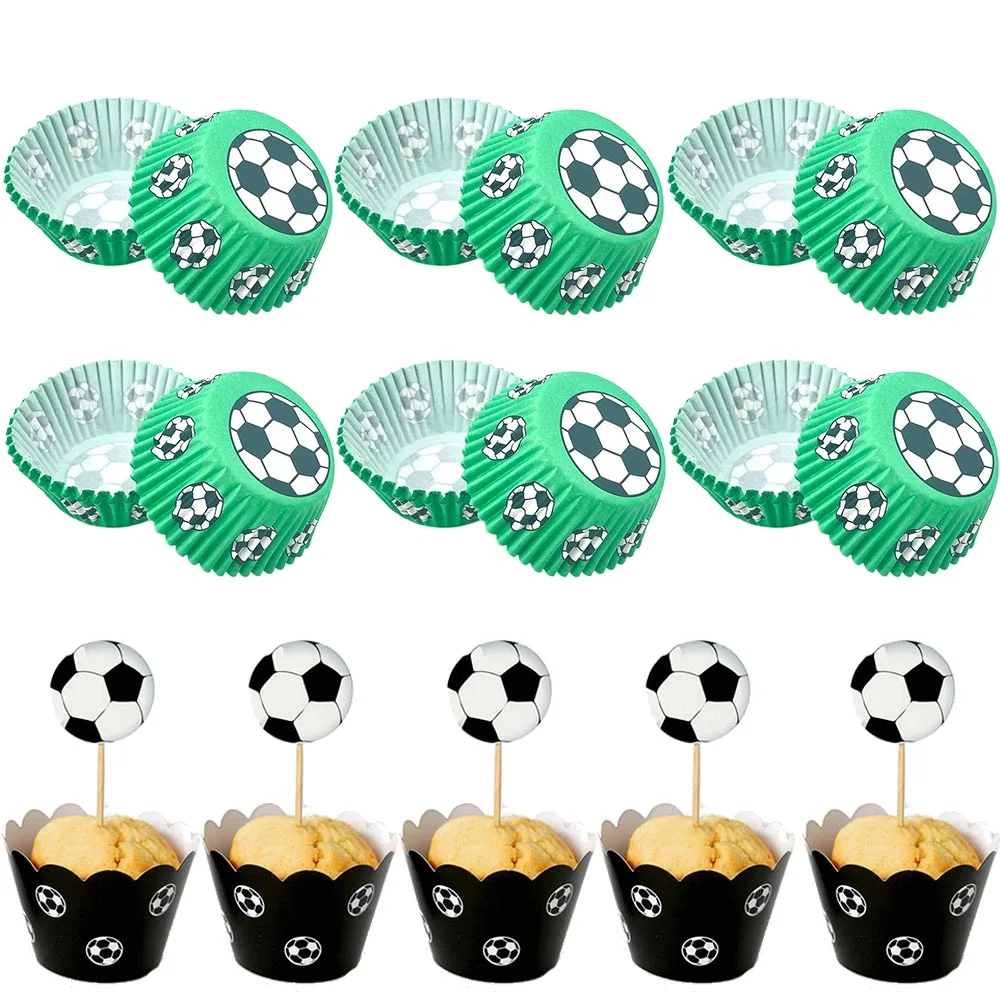 Soccer Mini Cupcake Liners, Football-Themed Mini Baking Cups, Cupcake Wrappers for Spor... - SKU MCL01708 - UGI Packaging