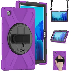 Kids Shockproof Stand Cover for Tablets - Durable Protector Case (Purple-SP)