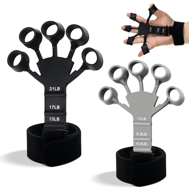 Markolat Erősségű Oktató Ujjmozgók Erősítő Állítható Ujjszilárdság -Edző 6 Ellenálló Szinttel Az Ujj Hajlításához