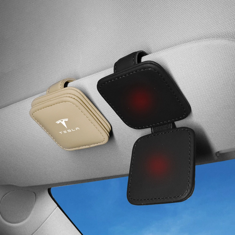 1pc Magnetic Car Sunglasses Holder Clip Glasses Eyeglass Hanger Clip For Tesla Model 3 S X Model Y Roadster Accessories