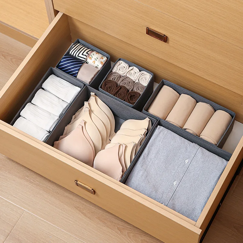 1pc Fabric Underwear Storage Box Drawer Organizers For Closet Organization And Storage Of Socks Underwear Ties And More Cabinet 6