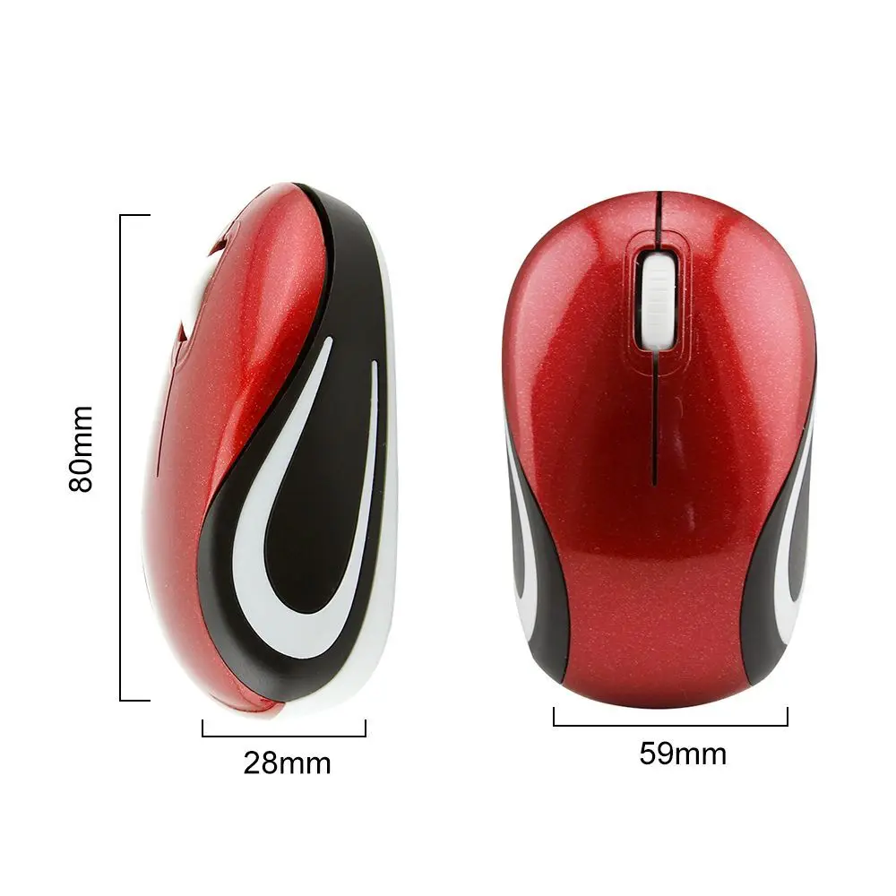 Compact Wireless USB Mouse - Portable Optical Device for Gaming and Everyday Use