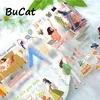 2m/Roll Colorful Lady PET Washi Tape Decorative Stickers Transparent Masking Tape For Scrapbooking Journal Planner Stationery 3