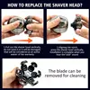 5 In 1 Electric Head Shaver for Bald Men 7D Floating Cutter Beard Trimmer Clipper IPX5 Waterproof Shaving USB Wireless Charging 6