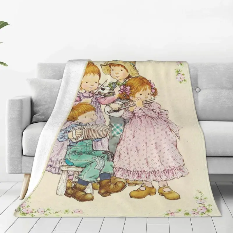 

Sofa Fleece Sarah Kay Artist Manga Throw Blanket Warm Flannel Children's Painter Blankets for Bedding Office Couch Quilt