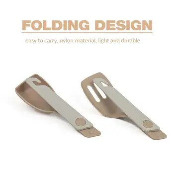 Foldable Camping Spatula Portable Nylon Spoon Shovel Outdoor Travel BBQ Cooking Accessories Small Pancake Food Serve Turner For 2