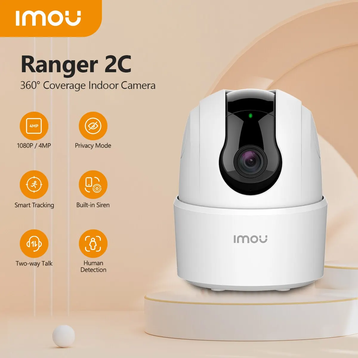  IMOU Ranger 2C 2MP/4MP Home Wifi 360 Camera Human Detection Night Vision Baby Security Surveillance Wireless IP Camera 